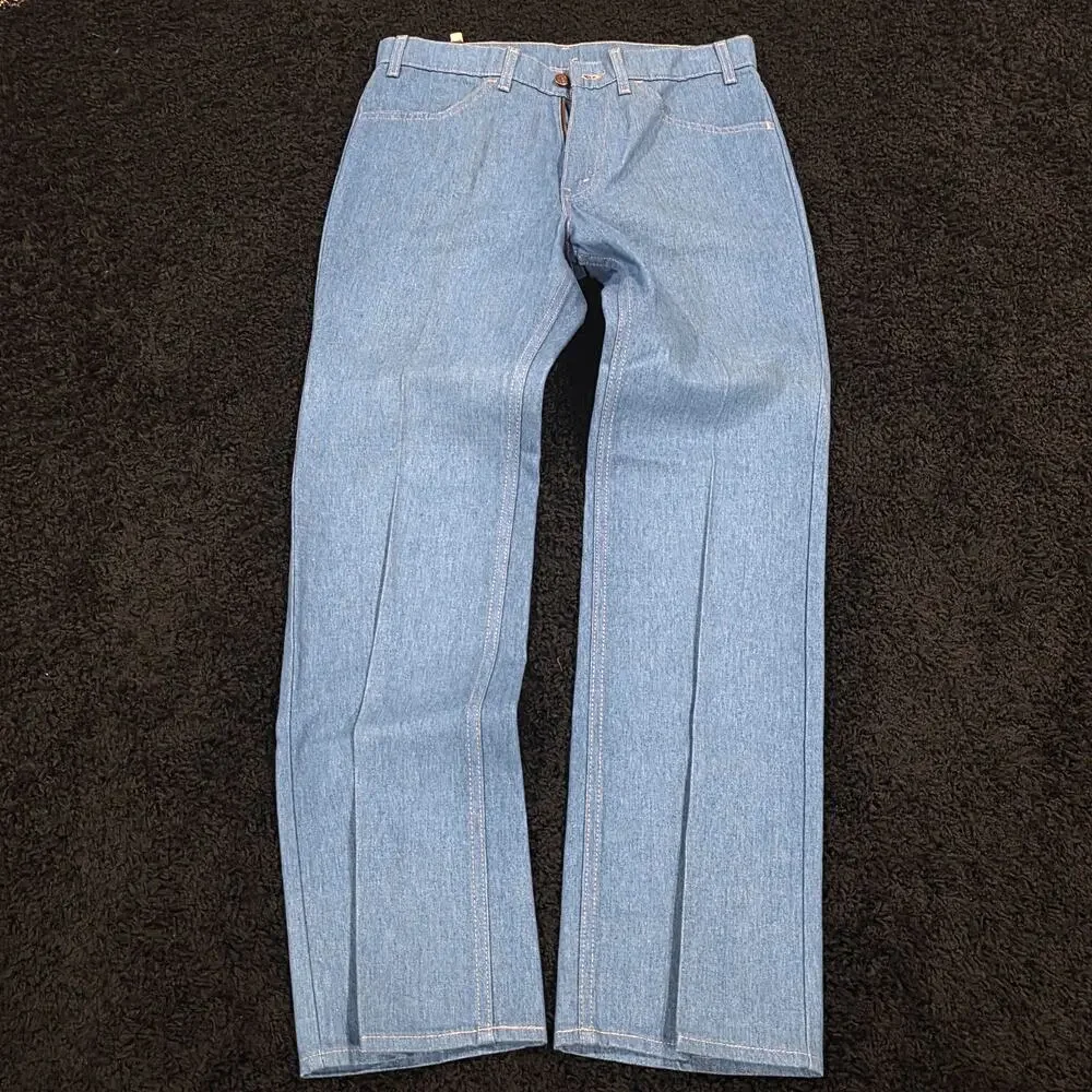 1980s Levis Rare Vintage Orange Tab Western Light Wash Jeans Deadstock 32x32